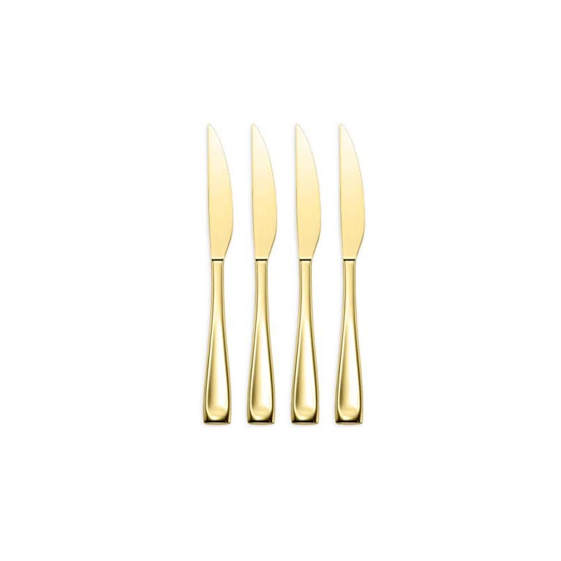 Oneida Moda Lux Set of 4 Steak Knives Brushed Gold