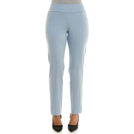 Zac & Rachel Women's Petite Millennium Fabric Pull-On Slim Leg Pant, Chambray, 12P