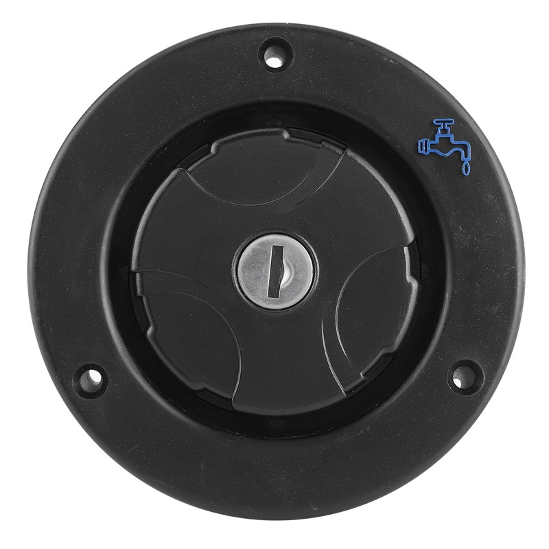 Round Water Inlet Fill Lock Tank Filling Port W/Key for