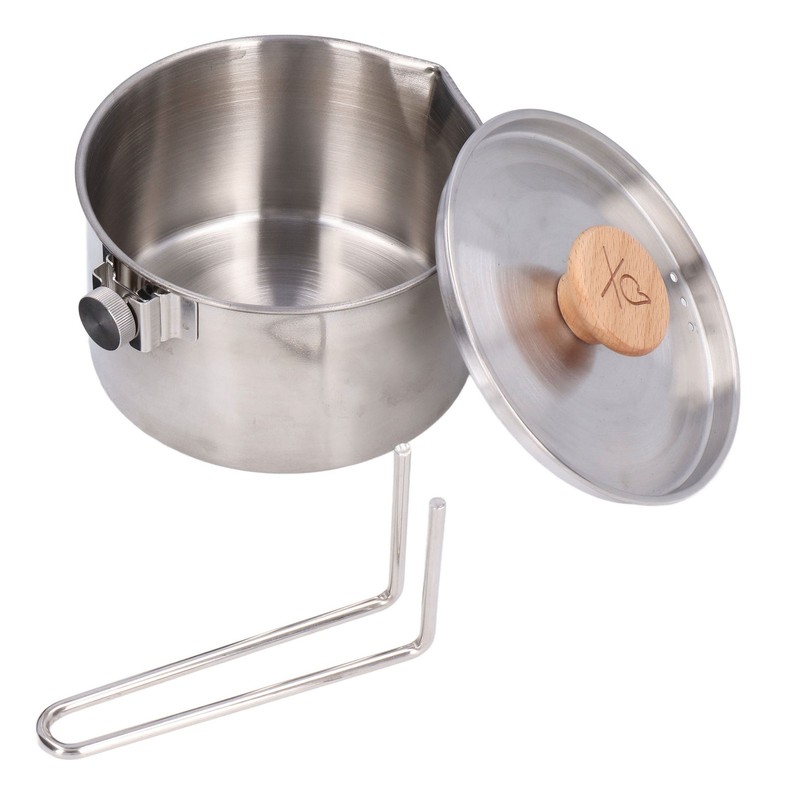 1000ml Camping Pot Stainless Steel Portable Outdoor Tea Coffee Pot