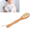 Wood Bath Brush Long Handle Soft Bristle Deep Cleansing Relieve