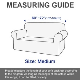 HDCAXKJ Loveseat Couch Cover Stretch Sofa Covers Soft Non Slip Silky Sofa Slipcovers Washable Furniture Protector for Dogs Pet 1 Piece Slip Cover with Elastic Bottom (Dark Brown, Medium)