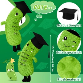 Suzile 2025 Graduation Pickle Pillow Gift Class of 2025 Grad You are Kind Dill for Her Him Funny Plush Pickle Lover Gift from Parents Classmates Teacher for Student High School College