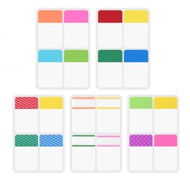 Haftregister & Seitenmarker,400 pcs Transparente Haftstreifen Pastell Beschreibbare Aufkleber,Farbige Haftmarker für Bibel, Planer, Büro & Studium