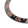 Watch Bezel Insert 38mm Black Base Rose Gold Digit Ceramic