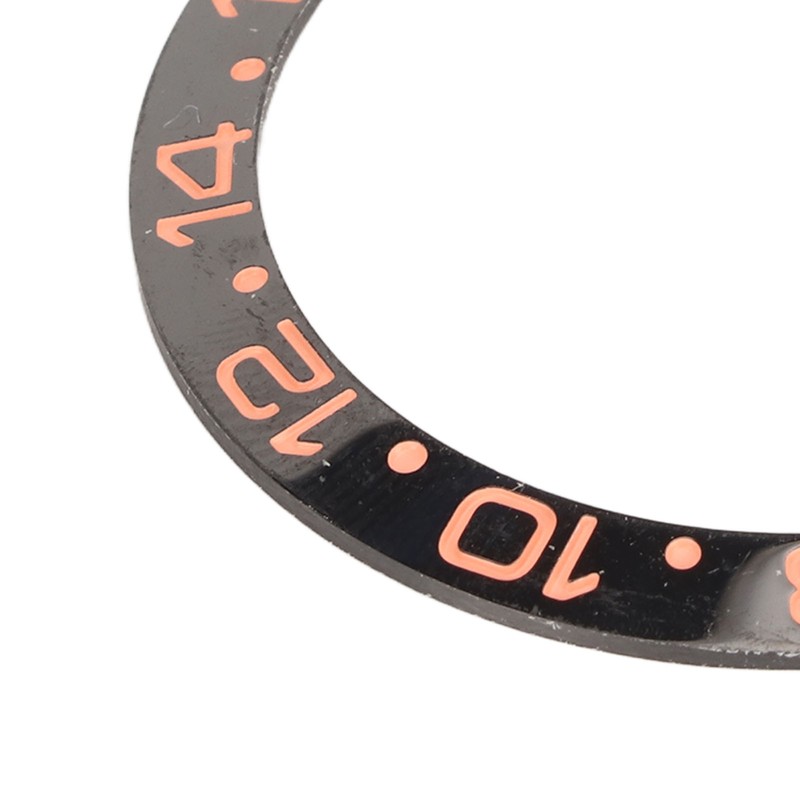 Watch Bezel Insert 38mm Black Base Rose Gold Digit Ceramic