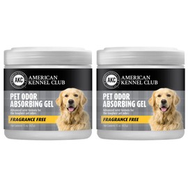 AMERICAN KENNEL CLUB SMELLS BEGONE Pet Odor Absorber Gel - Air Freshener & Odor Eliminator - Fragrance Free - 15 Ounce - 2 Pack