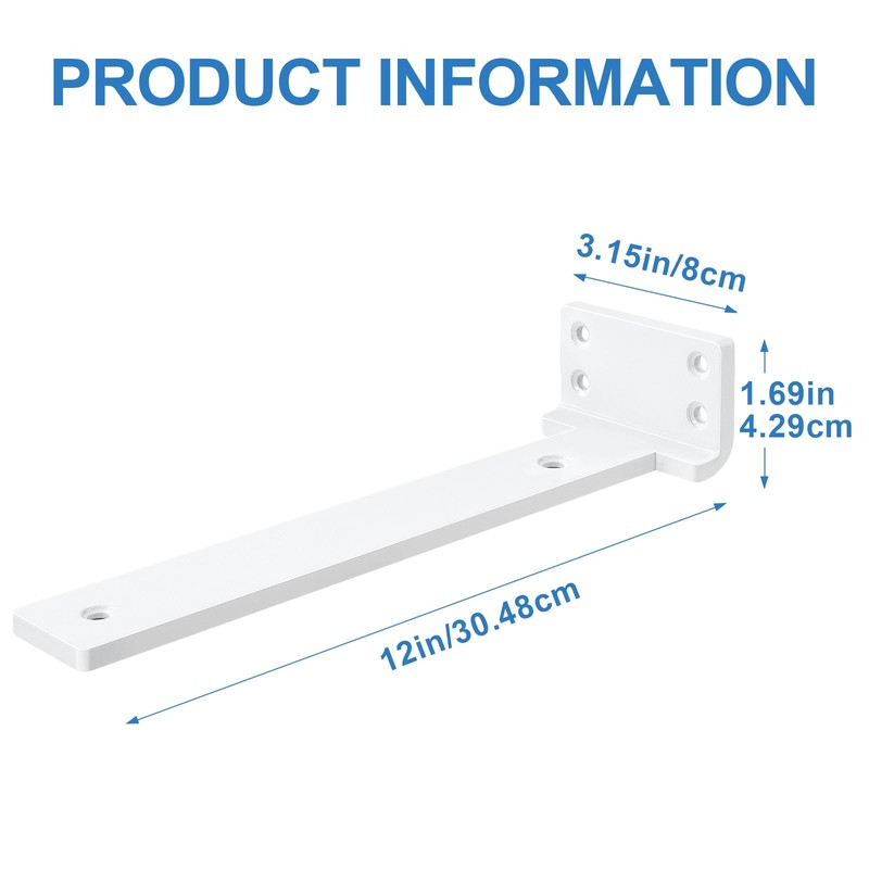 Heavy Duty Shelf Brackets, Floating Shelf Bracket 12 inch 6