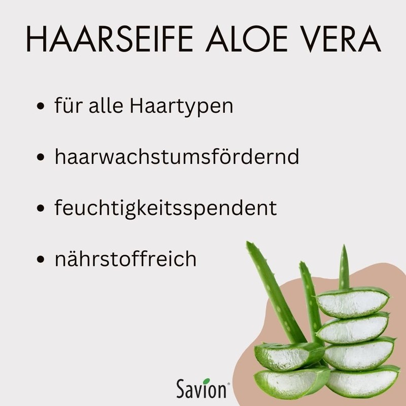 Savion 4+1 Organic Hair Soap Aloe Vera, Vegan, Handmade, Palm