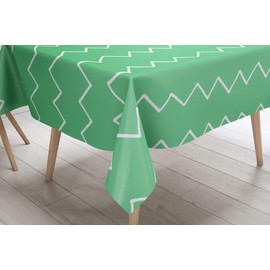 Bonamaison Kitchen Decoration, Tablecloth, Petrol Green, White, 140 x 140 Cm - Designed and Manufactured in Turkey