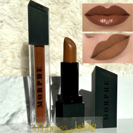 Morphe New Morphe SWEET TEA Brown 2 Piece Lip Kit Set ~ Matte Lipstick + Lip Gloss