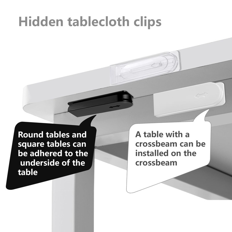 Tablecloth Clips,Transparent Table Cloth Holder Clips,Self-Adhesive Windproof Table Cover Clamps