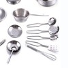 16PCS Pots and Pans Kitchen Toy Stainless Steel Pretend Play