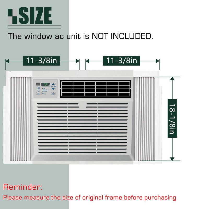 Flehomo Window Air Conditioner Side Panels with Frame, Adjustable Insulation