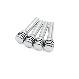 uxcell 4 Pcs M4 Thread Silver Tone Metal Front Rear Door Lock Knob Cover for Car Interior