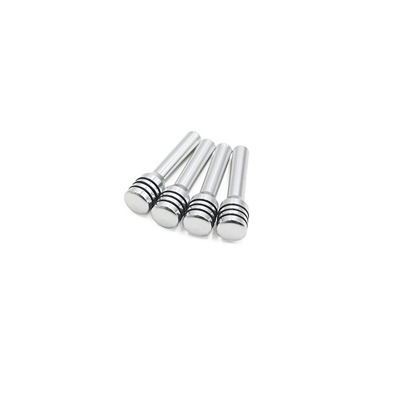 uxcell 4 Pcs M4 Thread Silver Tone Metal Front Rear