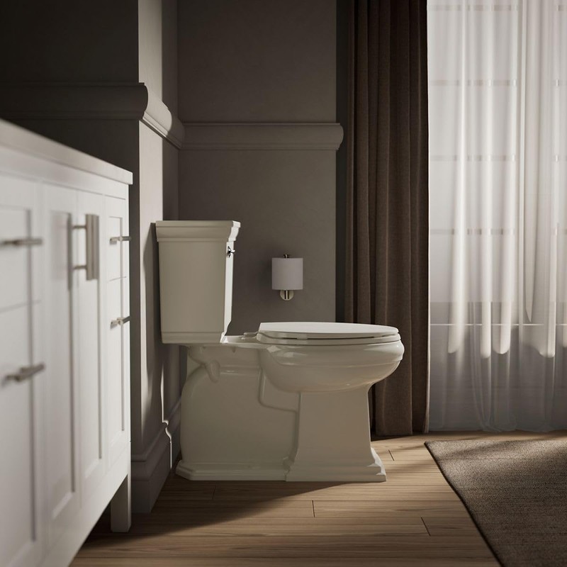 KOHLER K-4774-47 Brevia Elongated Toilet Seatwith Quick-Release Hinges and Quick-Attach