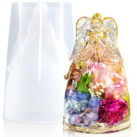 LET'S RESIN Angel Figurines Resin Epoxy Molds, Large Angel Silicone Molds for Preserved Flowers, Birthday Gifts for Women
