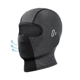 Summer Balaclava Cooling Face Mask, UV Protector Lightweight Cooling Neck Gaiter for Men Women, Breathable & Glasses Holes Face Cover Mask for Cycling Motorcycling Running Climbing Ski Work, Grey