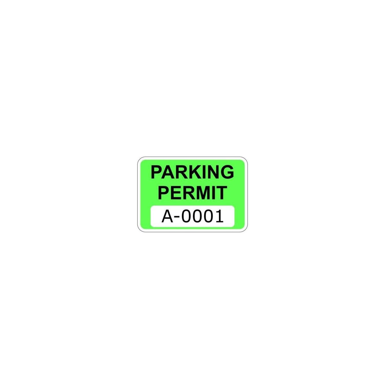 Eichelman Designs Green Parking Permit Window Stickers Decals (Multiple ...