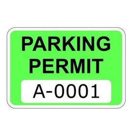 Eichelman Designs Green Parking Permit Window Stickers Decals (Multiple Number Sets Available) (A0151 to A0200)