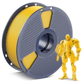 SUNLU PLA 3D Printer Filament PLA Filament 1.75mm, Neatly Wound 3D Printing Filament 1.75mm, Dimensional Accuracy +/- 0.02 mm, Fit Most FDM 3D Printers, 1kg Spool (2.2lbs), Vivid Yellow