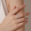 PCY 14K Gold Plated Rings,Lucky Six Diamonds Gold Rings for