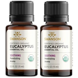 Swanson Swanson Certified Organic Eucalyptus Essential Oil 0.5 fl Ounce (15 ml) Liquid (2 Pack)