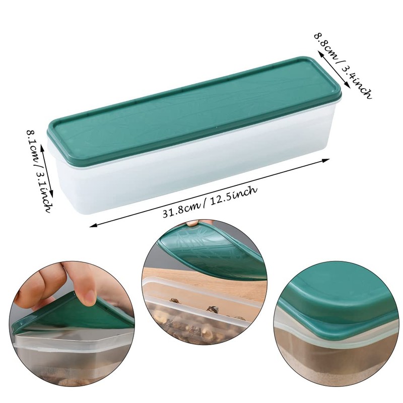 Pack of 2 Noodle Storage Boxes, Food Storage Containers, Spaghetti