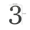 Large Bold 5" Aged Bronze Metal Flush House Address Numbers,