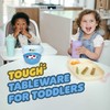 MightyMoe Toddler Dinnerware Set, 15pc Plates Bowls & Trays -