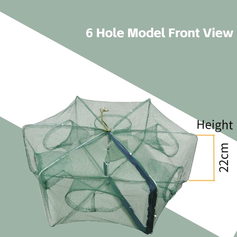 6/12 Fishing Pot Foldable Crab Fish Trap Cast for Crab