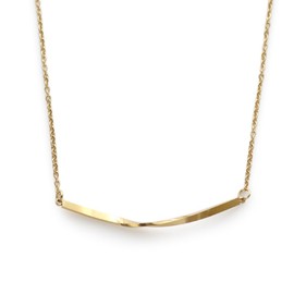 JewelVOX Women's Necklace, Short, U-Shape, Twist, Gold, Hypoallergenic, Adult, Surgical Stainless Steel