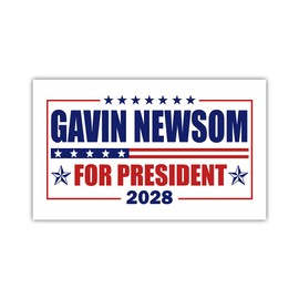 BAVAHA [Magnet|7.5"x4.5"] Gavin Newsom 2028 Magnet Gavin Newsom for President Magnetic Bumper Stickers US Election 2028 Decal Democracy Republican Political Gifts Decorations Car Truck Vehicle Fridge