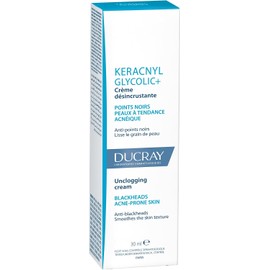 DUCRAY, Keracnyl Glycolic+ Crema Desincrustante, Disminuye Imperfecciones y Puntos Negros, 30ml