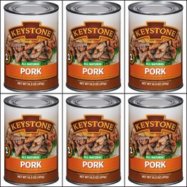 Keystone 6 Canned Pork, Keystone Meat 🇺🇸USA Made, 14.5 oz Exp 8/2029 Survival Food