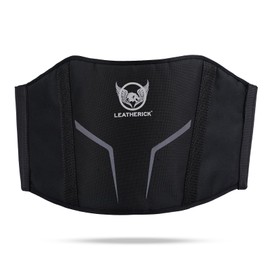 Leatherick Motorcycle Kidney Belt for Men and Women - 1000D Polyester Kidney Warmer with Lumbar Support and Bag, Perfect for Bikers and Motorcyclists (Grey (X-Large to XX-Large))