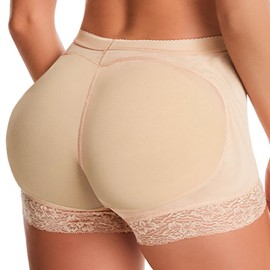 Generisch Women's Butt Lifter Panties Hips, Butt Lifter Shapewear, Women's Butt Lifter, Push Up Hips and Butt, Women's Butt Lifter Panties (Black/Skin Tone), Skin tone