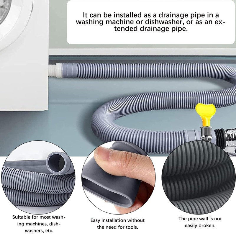Drain Hose, 1.5 m Waste Water Hose, Drain Hose Extension