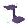 ECR4Kids The Surf Portable Lap Desk, Flexible Seating, Eggplant