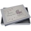 White Cotton Cards Grandma's Boasting Book Tiny Album (Silver Pram