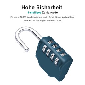 ZHEGE Lock with Combination Code, 4-Digit Combination Padlock for Gym Locker, Weatherproof for Door, Garages (Pack of 2, Dark Green)