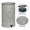 Rustic Farmhouse Decor Trash Can with Lid and Pedal Retro