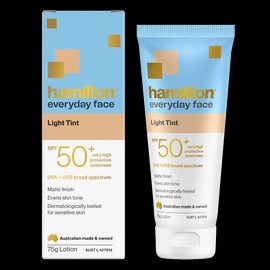 Hamilton Sunscreen Everyday Face Light Tint SPF 50+ 75g