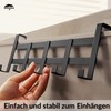 DEKAZIA Door Coat Rack Black for Hanging Door Hook Rack