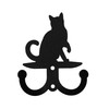 CAT Kitten Metal 2 Hook Key Chain Holder Hanger