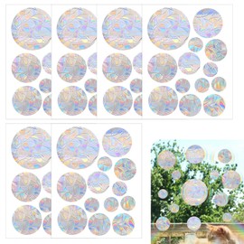 Window Stickers, 78Pcs Window Strike Prevention Stickers, Circle Windows Clings Strike Prevention Birds Alert Sticker for Windows Decoration to Prevent Bird Strikes