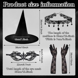 ARONRAVE Gothic Necklace Set Venetian Mask Gothic Necklace Gothic Steampunk Venetian Mask Women's Lace Choker Collar for Women Carnival Costume