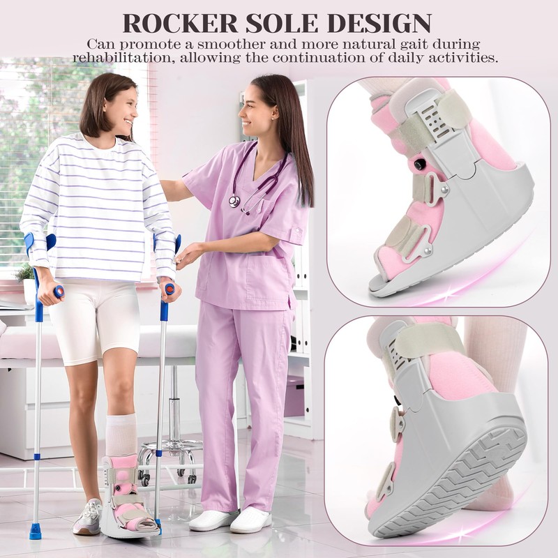Jewlri Walking Boot for Broken Foot, Air Cam Walker Boot