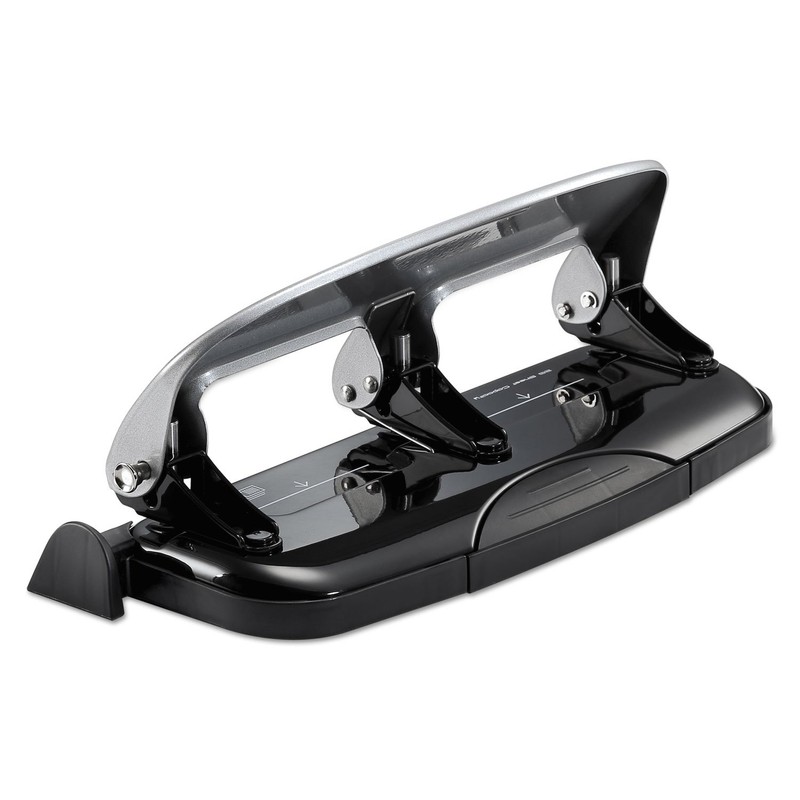 Paperpro-Bostitch 2220 inPRESS 3-Hole Punch, 20-Sheet Capacity, Black/Silver